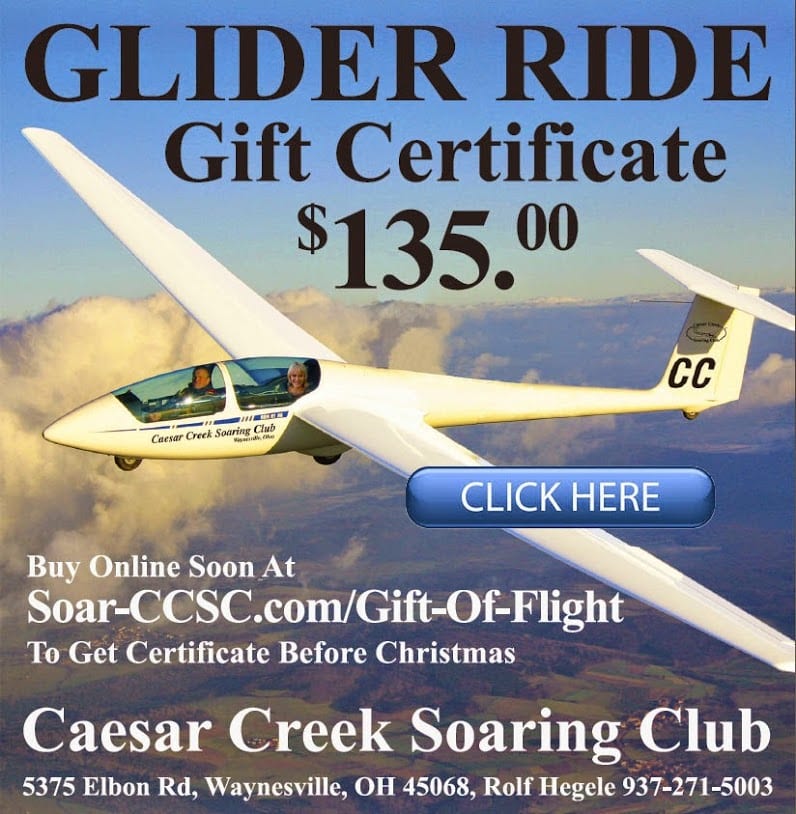 10. Glider Ride - Experience the amazing sensation of flying like an eagle. No sound, no engine, no worries! An unbelievable experience http://soar-ccsc.com/Gift-Of-Flight